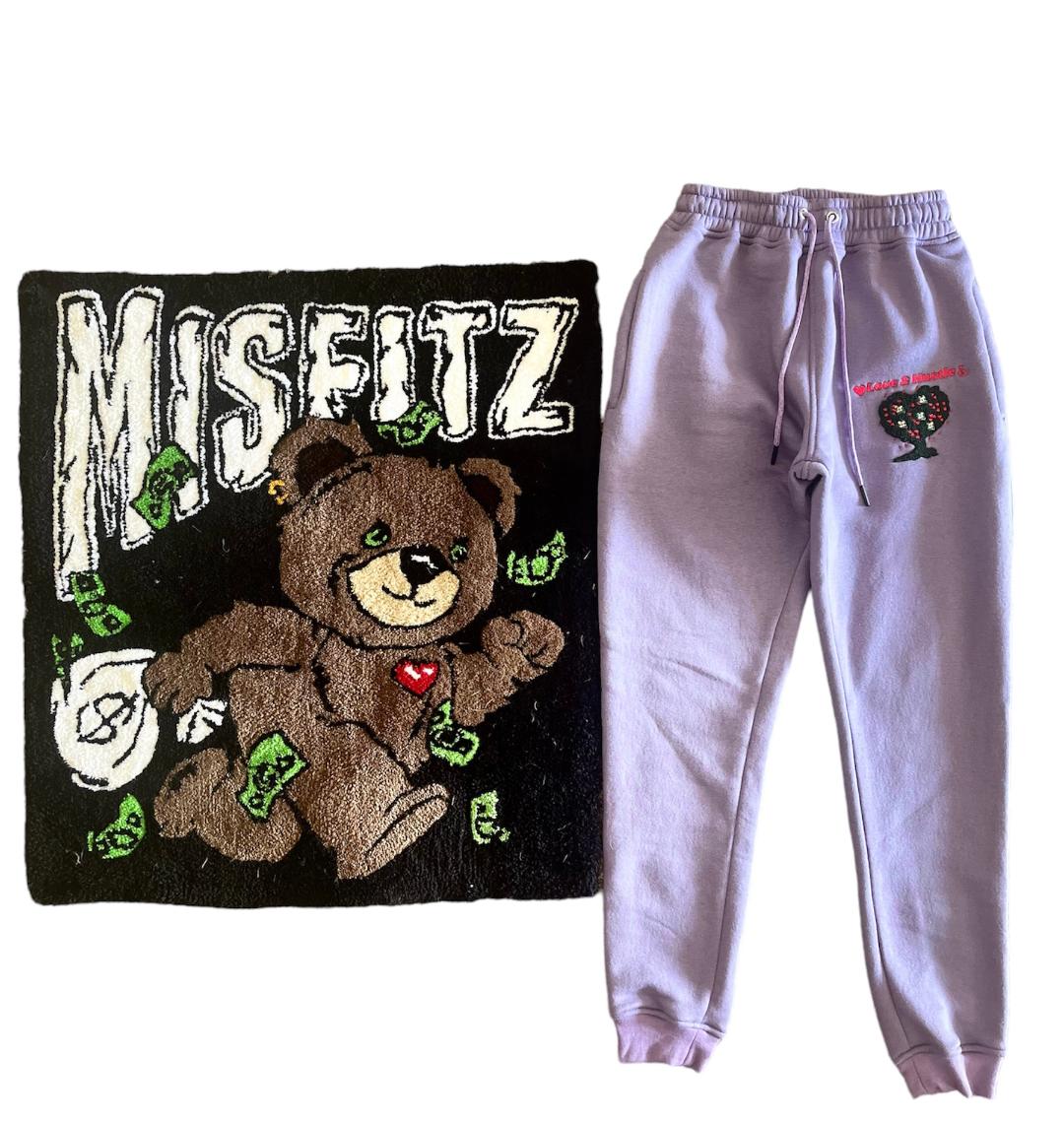 LOVE2HUSTLE PURPLE SWEATPANTS