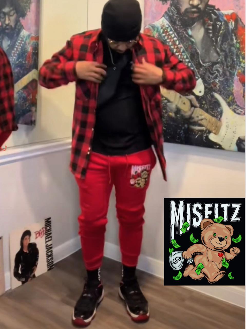 MISFITZ RED SWEATPANTS