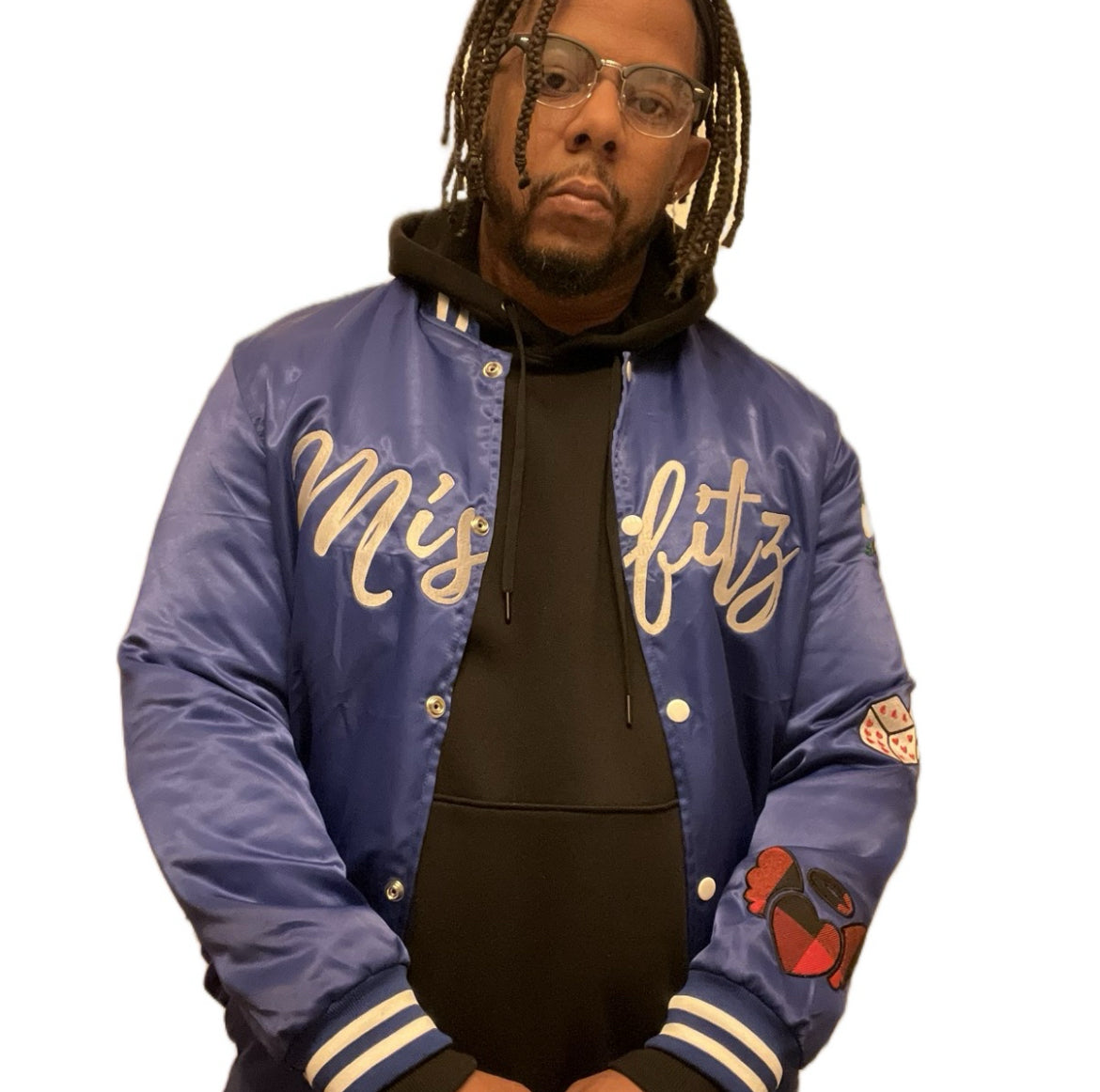 MISFITZ Nipsey Blue Satin Jacket