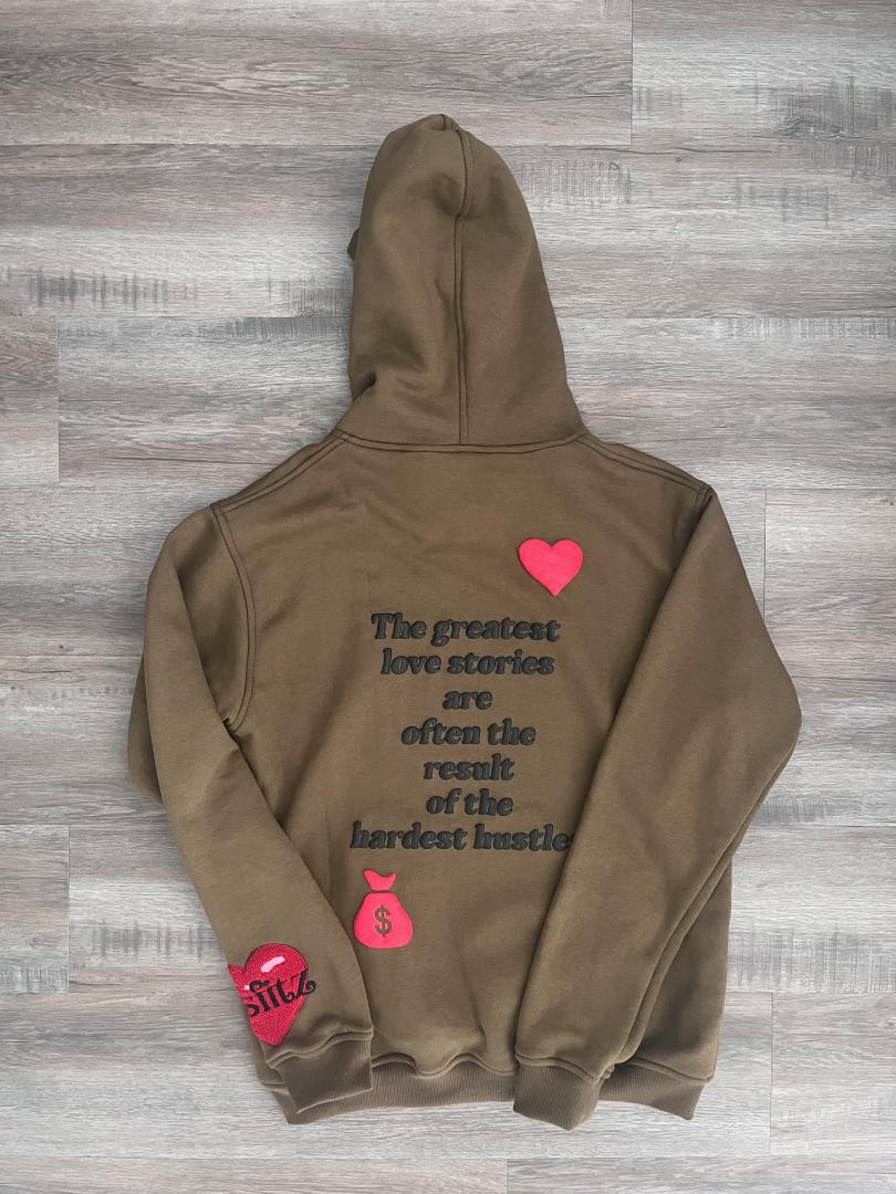 LOVE2HUSTLE ARMY GREEN HOODIE